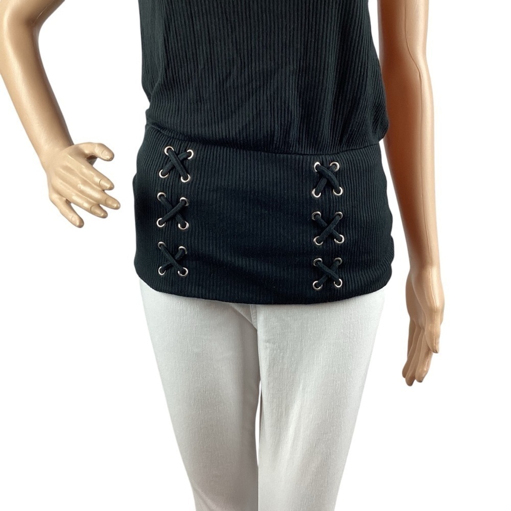 Express Ribbed Tank Size S Black - Picture 3 of 7